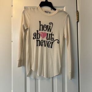 WildFox How About Never White Long Sleeve